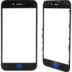 Τζάμι Αφής Με Πλαίσιο Μαύρο iPhone 8 Plus - Glass Lens with Front Bezel Black i8 Plus