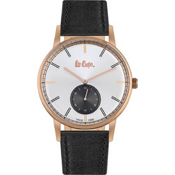 Lee Cooper Ανδρικό Ρολόι Χρονογράφος με Μαύρο Δερμάτινο Λουράκι LC06673.431