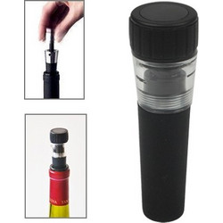 Reusable Vacuum Stopple Bottle Stopper Cork Plug for Wine Liquor(Black) (OEM)