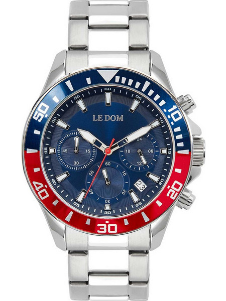 Le Dom Eternal Ανδρικό Ρολόι Χρονογράφος με Ασημί Μεταλλικό Μπρασελέ LD.1481-1