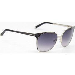 Max Mara MM LACQUER MGN/9C Γυναικεία Γυαλιά Ηλίου Τετράγωνα Μεταλλικά Μαύρα με Μαύρο Polarized Φακό