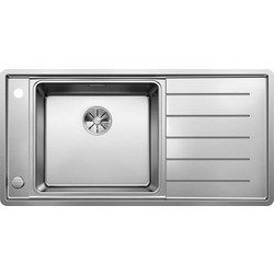 Blanco Andano XL 6 S-IF Ένθετος Νεροχύτης Inox Σατινέ Δεξιά Ποδια 100x50cm