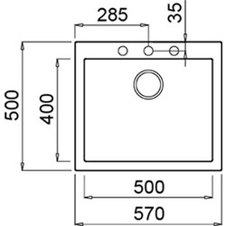 Teka Forsquare 50.40 TG Ένθετος Νεροχύτης Γρανίτη 60cm Avena Beige