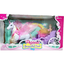 Blue Toys Κούκλα Pegasus με Άμαξα & Άλογο