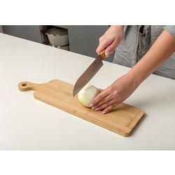 Aνοξείδωτο ατσάλινο μαχαίρι Santoku Terrestrial με ξύλινη λαβή 29.5cm