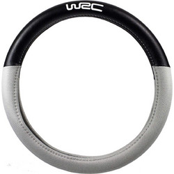 Wrc Κάλυμμα Τιμονιού Αυτοκινήτου Bimaterial Με Διάμετρο 35-38εκ. Συνθετικό Ασημί/Μαύρο (007381)