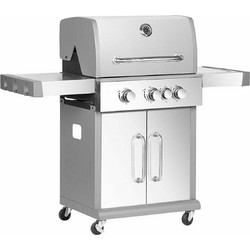 Bormann Luxury Type BBQ 5040 Ψησταριά Υγραερίου με 3 Εστίες και Πλαϊνό Μάτι 13.5kW Επιφάνειας 60x45cm