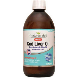 Natures Aid Cod Liver Oil Liquid Μουρουνέλαιο για Παιδιά 500ml
