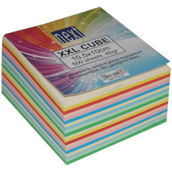 Κύβος Χρωματιστός Κολλητός XXL 500 Φύλλα 10x10,5x5,5cm (01060)