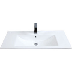 Tema Creavit Slim Ένθετος Νιπτήρας Μπάνιου Πορσελάνης 100x45x17.5cm Λευκός SU100