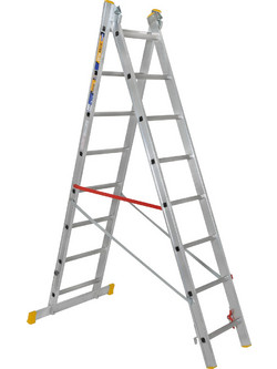 Pallbest Ultra Plus Διπλή Σκάλα Αλουμινίου 2x12 Σκαλοπάτια 988512