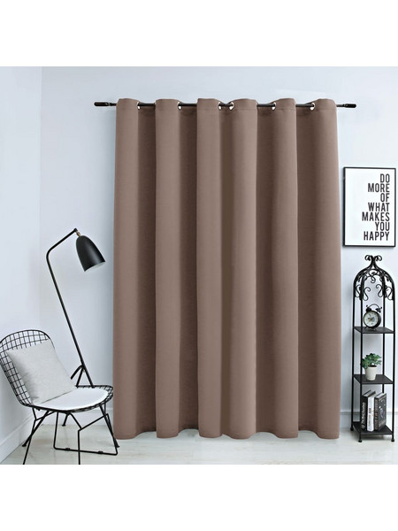 Vidaxl Κουρτίνα Συσκότισης με Τρουκς 290x245 Taupe 134437