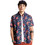 Superdry Hawaiian Ανδρικό Πουκάμισο Βαμβακερό Εμπριμέ Κοντομάνικο Κανονική Γραμμή Overshirt Navy Μπλε M4010353A-5UY