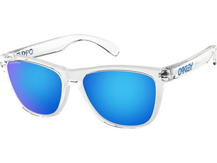 Oakley OO9013 D0 Ανδρικά Γυαλιά Ηλίου Τετράγωνα Κοκάλινα Διαφανή με Μπλε Καθρέπτη Φακό