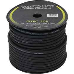 Ground Zero GZPC 20B Καλώδιο Γείωσης-Ρεύματος 4AWG (Κουλούρα 50m.)