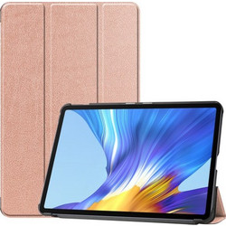 Θήκη Βιβλίο Tri-Fold με Βάση Στήριξης για Huawei MatePad 10.4 (2020) / Honor V6 - Ροζέ Χρυσαφί