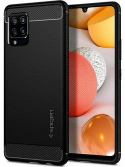 Spigen Rugged Armor Back Cover Matte Black (Galaxy A42 5G)