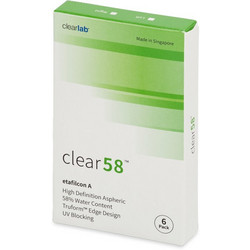 Clearlab Clear58 Μηνιαίοι Φακοί Επαφής με Φίλτρο UV 6τμχ