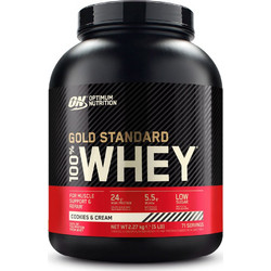 Optimum Nutrition Gold Standard 100% Whey Cookies & Cream Πρωτεΐνη Ορού Γάλακτος Γράμμωσης 2.27kg