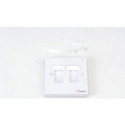 Nexans Essential 86 X 86 Wallplate 2 Keystone White