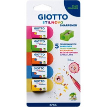 Giotto Ξύστρα Fluo Stilnovo 5 τεμαχίων σε Blister (000024200)