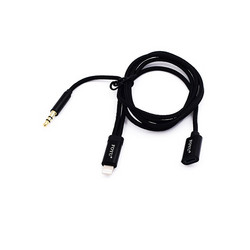 Αντάπτορας Ήχου Lightning σε Audio Jack 3.5mm & Θηλυκό Lightning 1M Foyu FO-S040 - Μαύρο