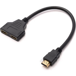 HDMI 1 to 2 HDMI male to female splitter cable