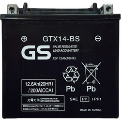 GS Μπαταρία Μοτοσυκλέτας GTX14-BS 200A 12Ah
