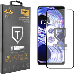 Idol 1991 Titanium 0.25mm Semi Curved Full Glue Tempered Glass (Realme 8) Black