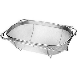 Σουρωτήρι Λαχανικών Πτυσσόμενο Grandchef 428550 34x24cm Silver Tescoma Ανοξείδωτο Ατσάλι