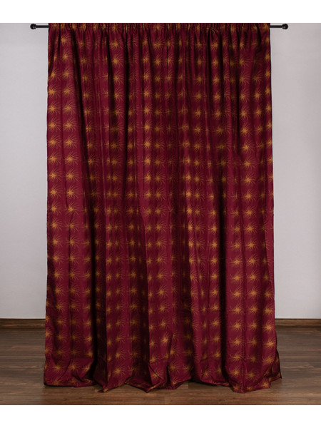 Silk Fashion Κουρτίνα με Τρέσα 280x300 nx6101 Μπορντώ