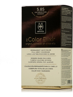 Apivita My Color Elixir 5.85 Καστανό Ανοιχτό Περλέ Μαονί Μόνιμη Βαφή Μαλλιών Χωρίς Αμμωνία 50ml