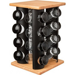 ORION Spice set wood-steel Black (16pcs)