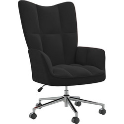 vidaXL Πολυθρόνα Relax Βελούδινη Μαύρη 328167