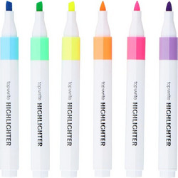 Highlighter Σετ 6 τεμαχίων Χρωματιστοί Μαρκαδόροι με μύτη 3.5mm - Topwrite