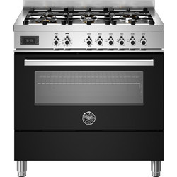 Bertazzoni PRO96L1ENET Κουζίνα Ηλεκτρική 86lt με Εστίες Αερίου 89.5cm