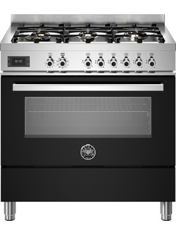 Bertazzoni PRO96L1ENET Κουζίνα Ηλεκτρική 86lt με Εστίες Αερίου 89.5cm