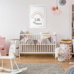 ΠΑΙΔΙΚΗ ΑΦΙΣΑ LITTLE PRINCESS 48283 (PVC/PLEXIGLASS ΑΣΠΡΗ ΚΟΡΝΙΖΑ ΜΕ ΠΛΑΙΣΙΟ) 30x40cm