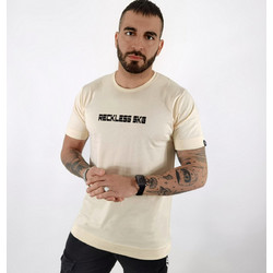 Reckless T-Shirt Με Τύπωμα Σιλικόνης Μπέζ