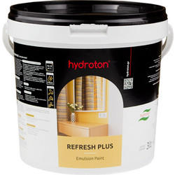 Hydroton Refresh Plus Πλαστικό Χρώμα Εσωτερικού Χώρου Λευκό 3lt