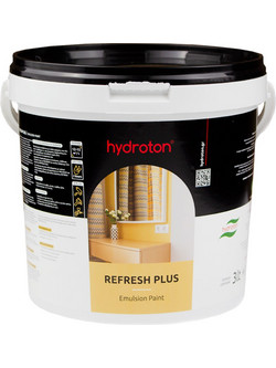 Hydroton Refresh Plus Πλαστικό Χρώμα Εσωτερικού Χώρου Λευκό 3lt