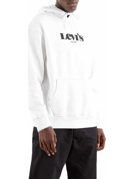 Levi's Relaxed Graphic Ανδρικό Φούτερ με Κουκούλα & Τσέπες Λευκό 38479-0038