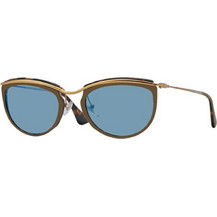 Persol PO3082S 1005/17 Γυναικεία Γυαλιά Ηλίου Οβάλ Κοκάλινα Χρυσά με Μπλε Polarized Φακό