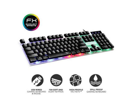 Alcatroz XKB100 Gaming Πληκτρολόγιο RGB Black