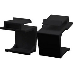 LogiLink Blank Cover For Empty Keystone Ports, 10 Pieces, 14.6mm Width, Black (NK0091)