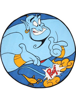 Disney Aladdin Παιδική Στρογγυλή Πετσέτα Θαλάσσης Microfiber Μπλε 83152