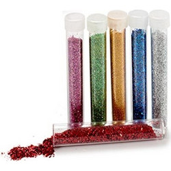 Σετ Glitter χρυσόσκονη σε 6 μεταλλικά χρώματα, glitter tubes