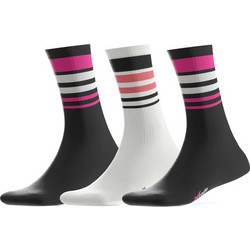 X-Code Smartech Crew Κάλτσες Ψηλές 3 Ζευγάρια (04700W BLACK-WHITE-MULTI) Μαύρο