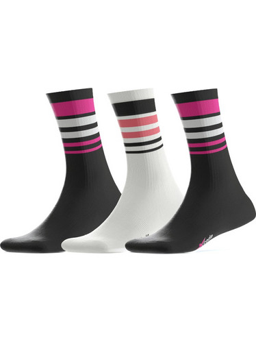 X-Code Smartech Crew Κάλτσες Ψηλές 3 Ζευγάρια (04700W BLACK-WHITE-MULTI) Μαύρο