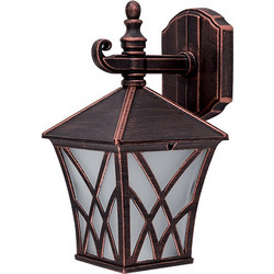 ALEK 302 LANTERN DOWN 1XE27 IP44 ANTIQUE COPPER - 96301WD/BRB
